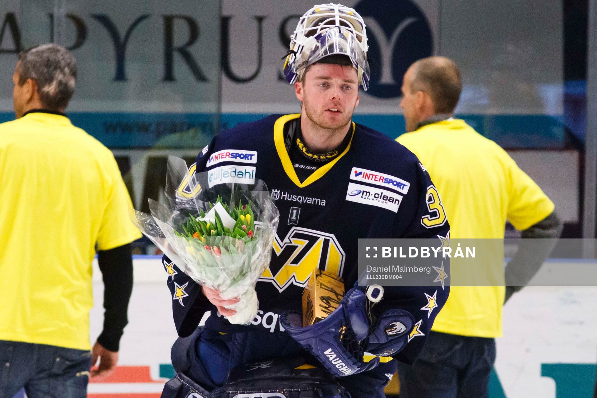Daniel Larsson, fick priset som matchens spelare