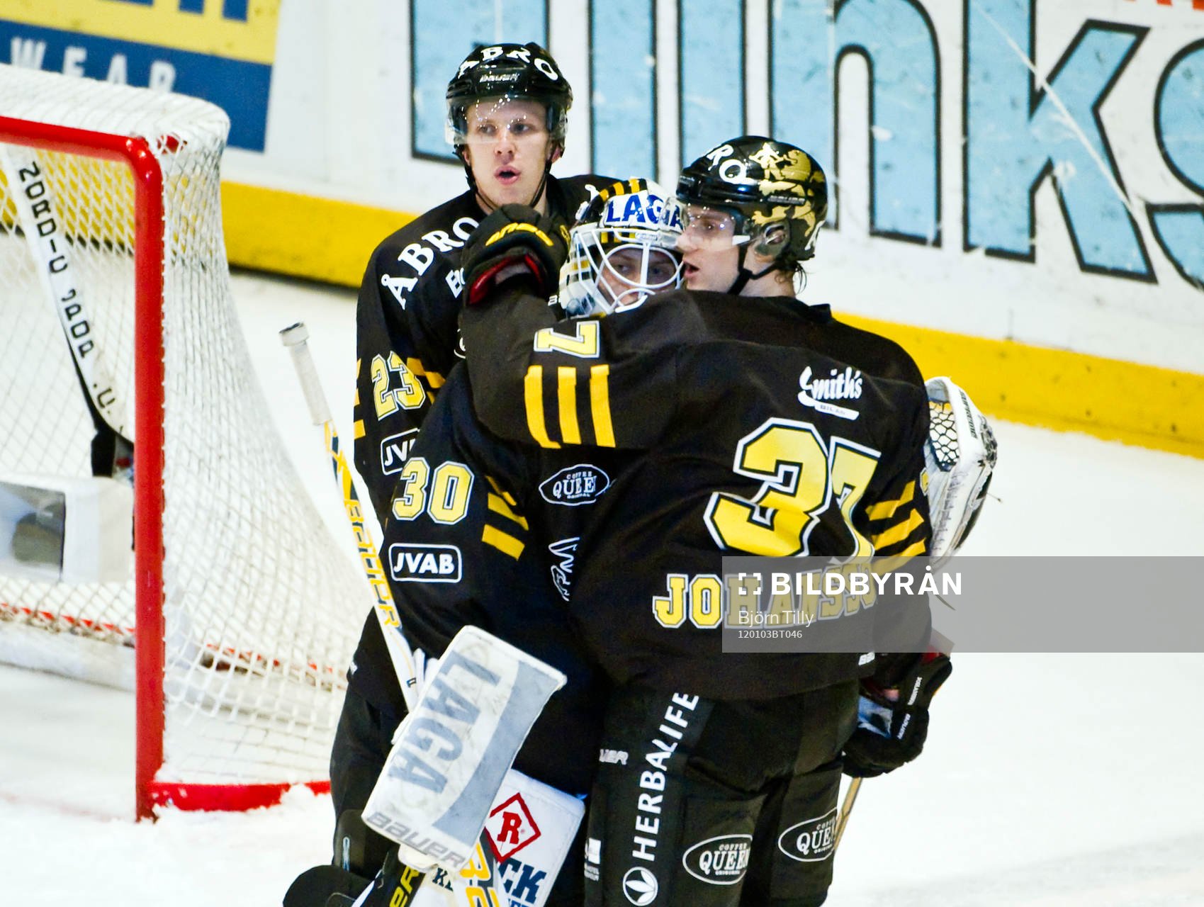 Jonas Liwing, Viktor Fast, målvakt, och Stefan Johansson