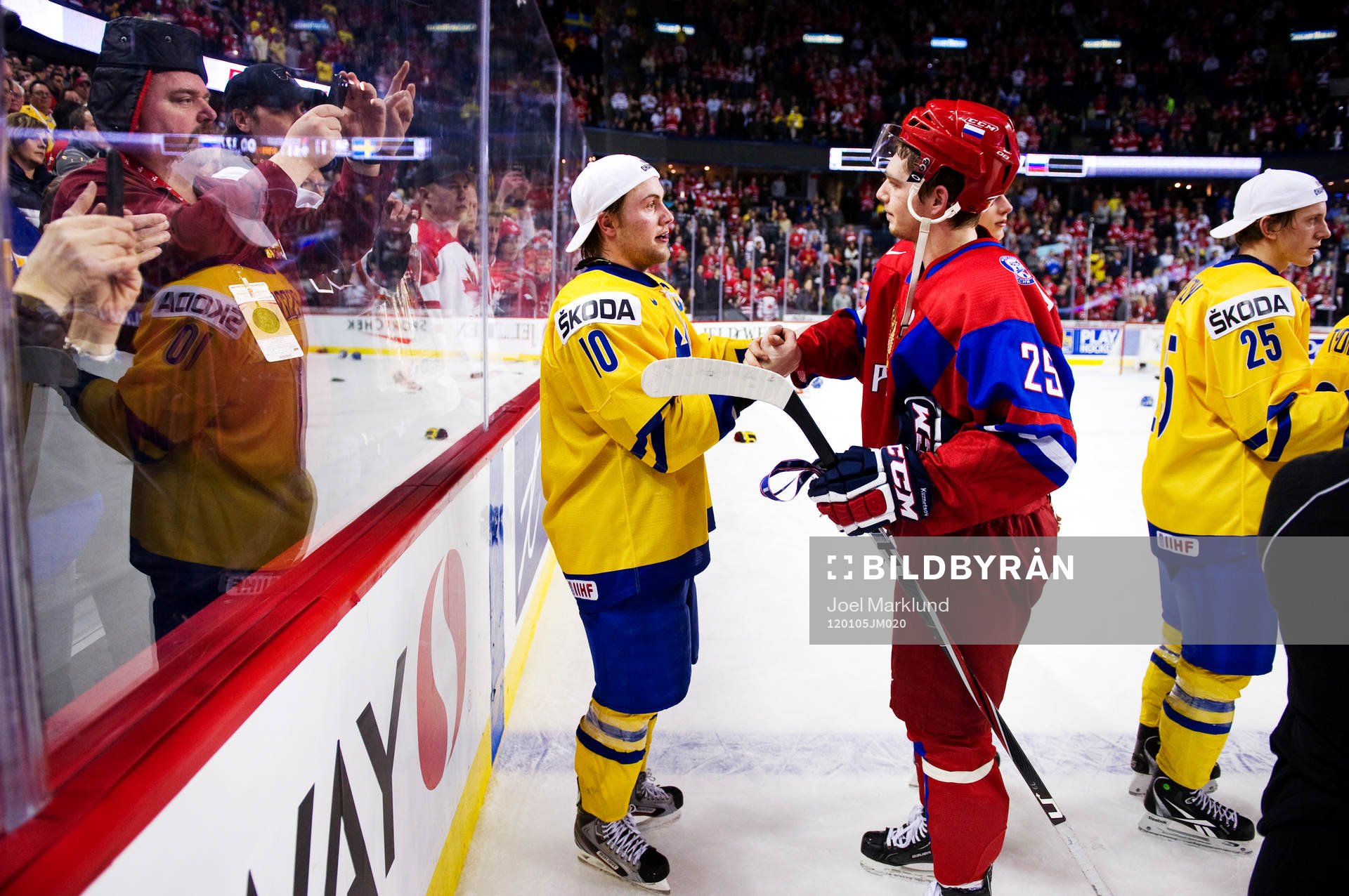 Johan Larsson, Sverige, och Yevgeni Kuznetsov, Ryssland,