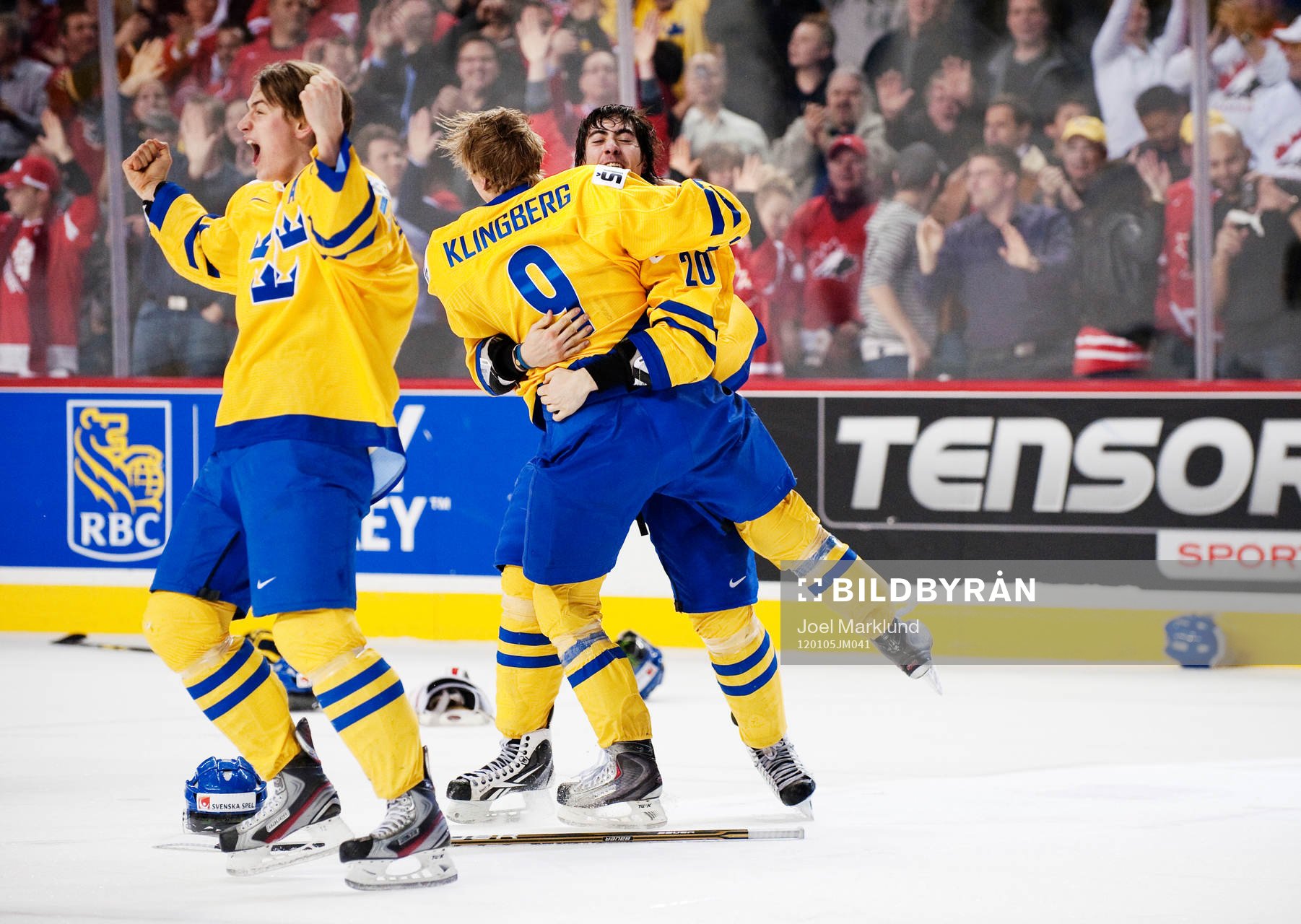 Johan Sundström, John Klingberg och Mika Zibanejad,