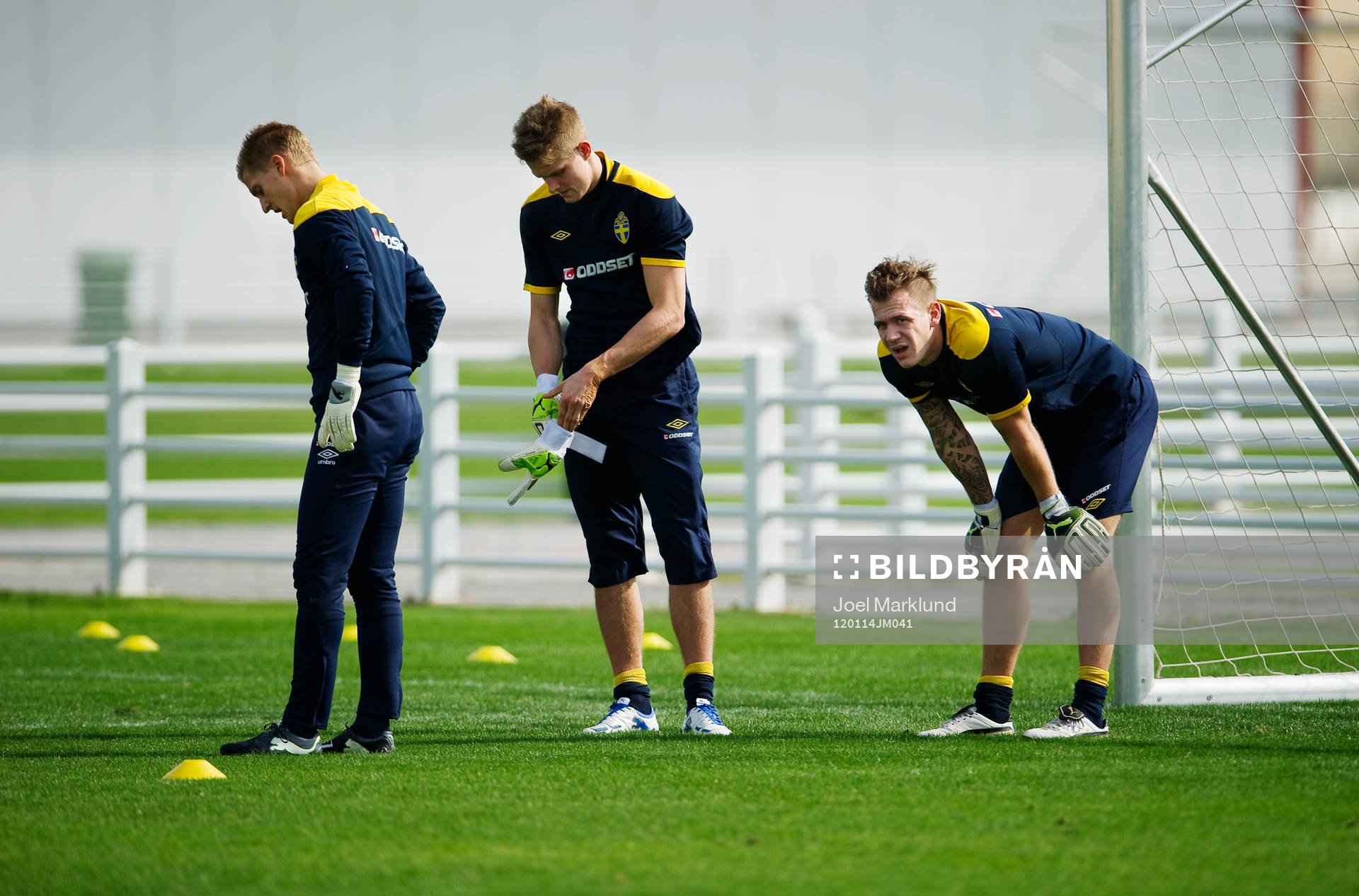 Målvakterna Pär Hansson, Karl Johan Johnsson och Johan