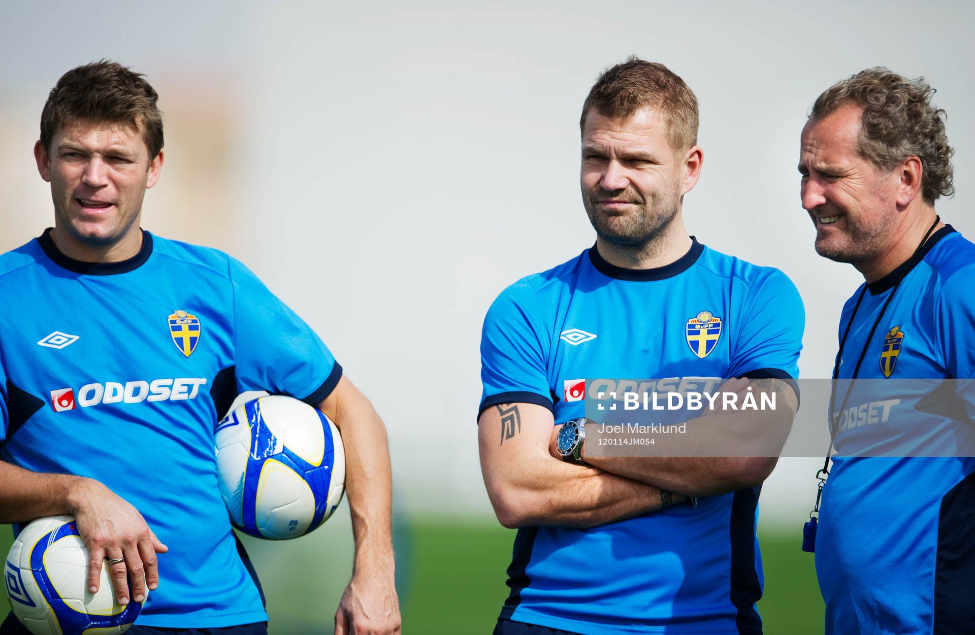 Marcus Allbäck, players manager, Roger Jacobsson,