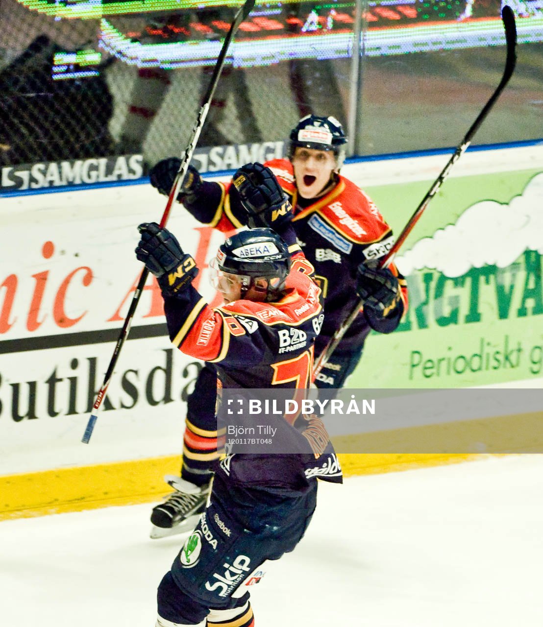 Mario Kempe och Fredrik Claesson, Djurgården, jubel