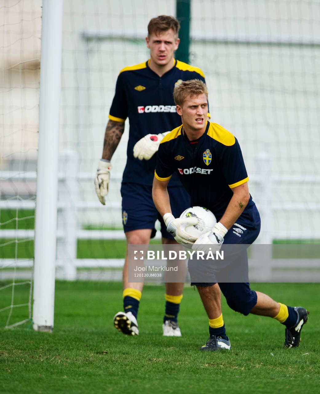 Målvakt Johan Dahlin och Pär Hansson