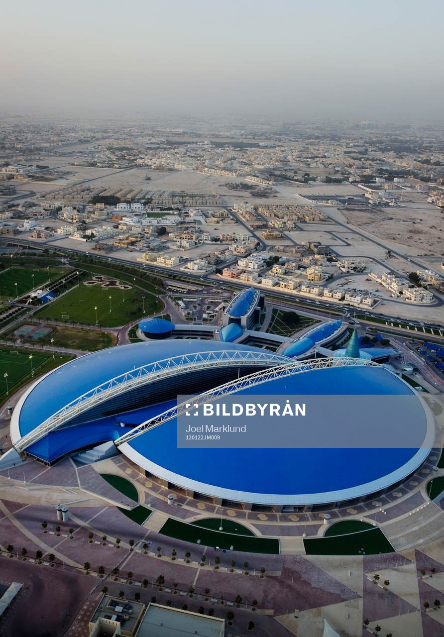  Aspire Dome, exteriör, översikt. Arena, stadion.