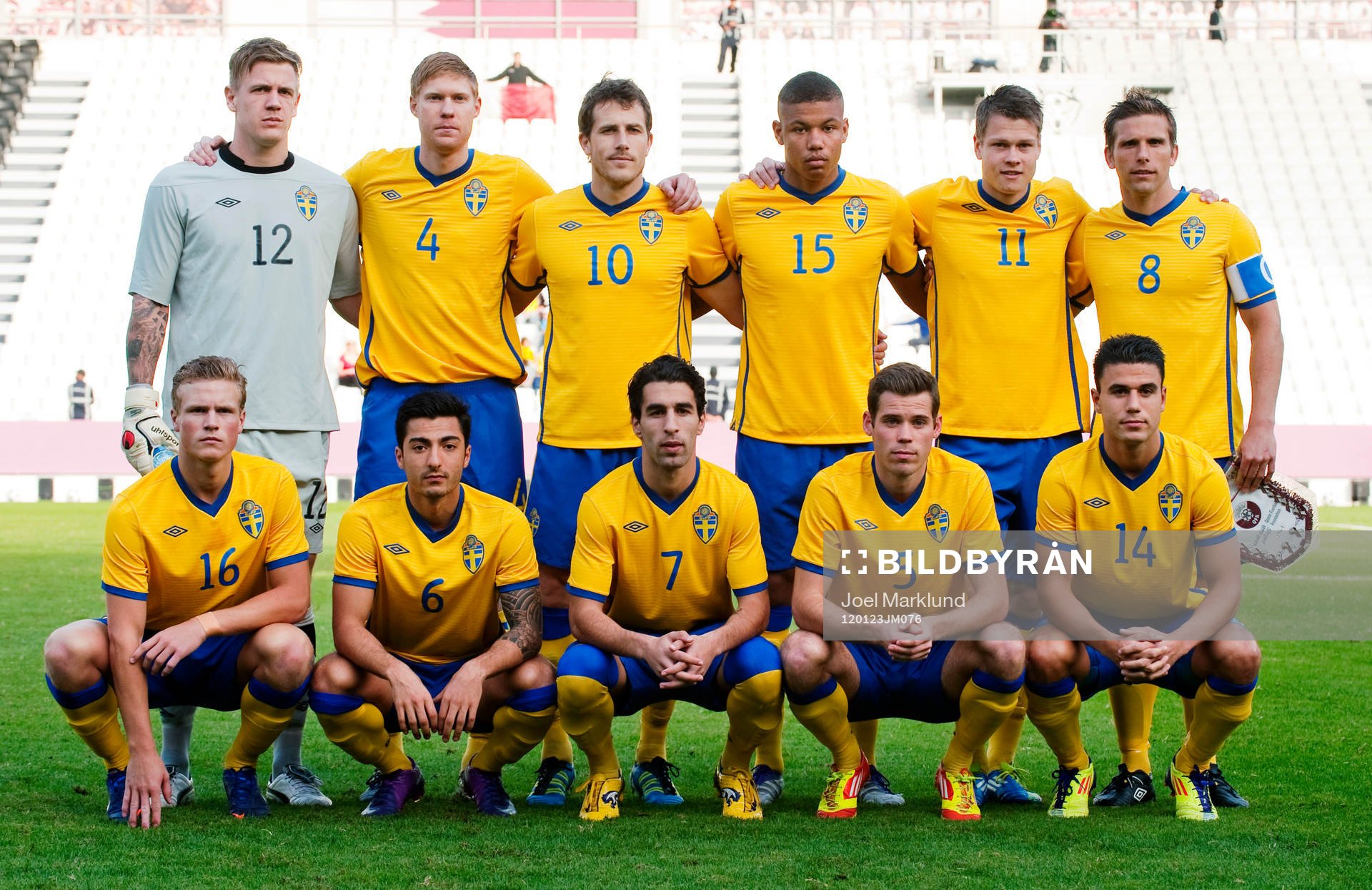 Startelva. Övre raden från vänster: Johan Dahlin,