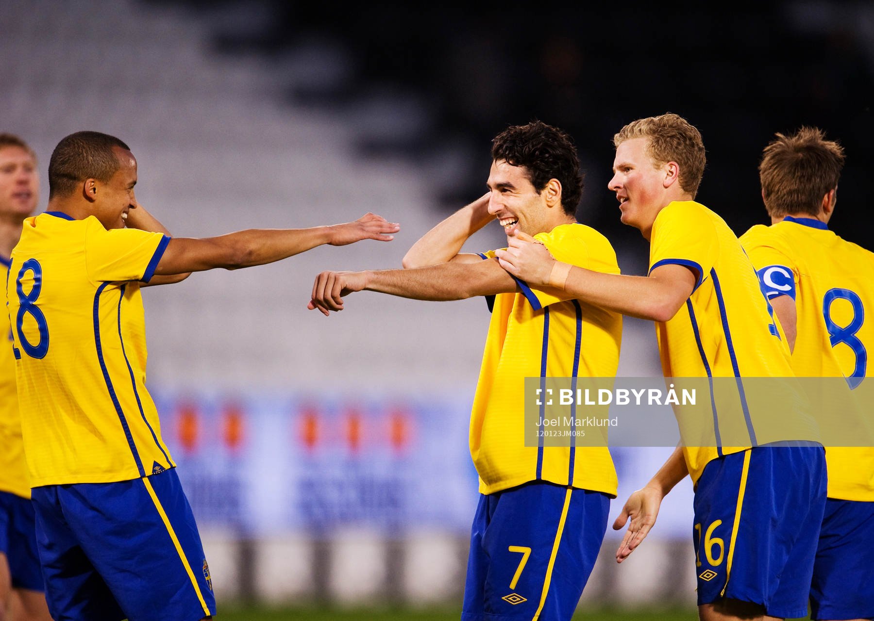 Marcus Olsson, Jimmy Durmaz och Oscar Hiljemark, Sverige,