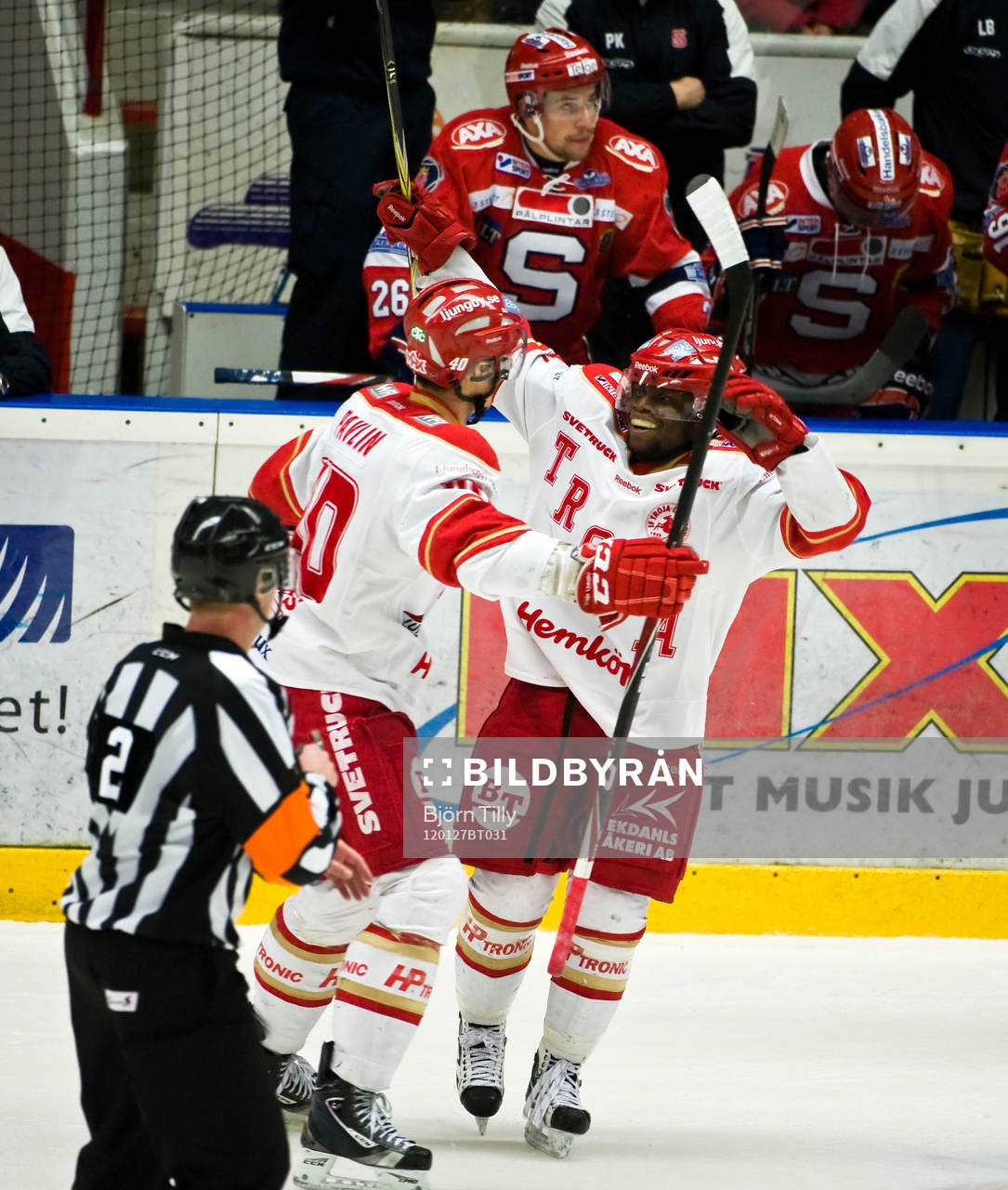 Ziga Pavlin och Carl Gustafsson, Troja-Ljungby, jubel