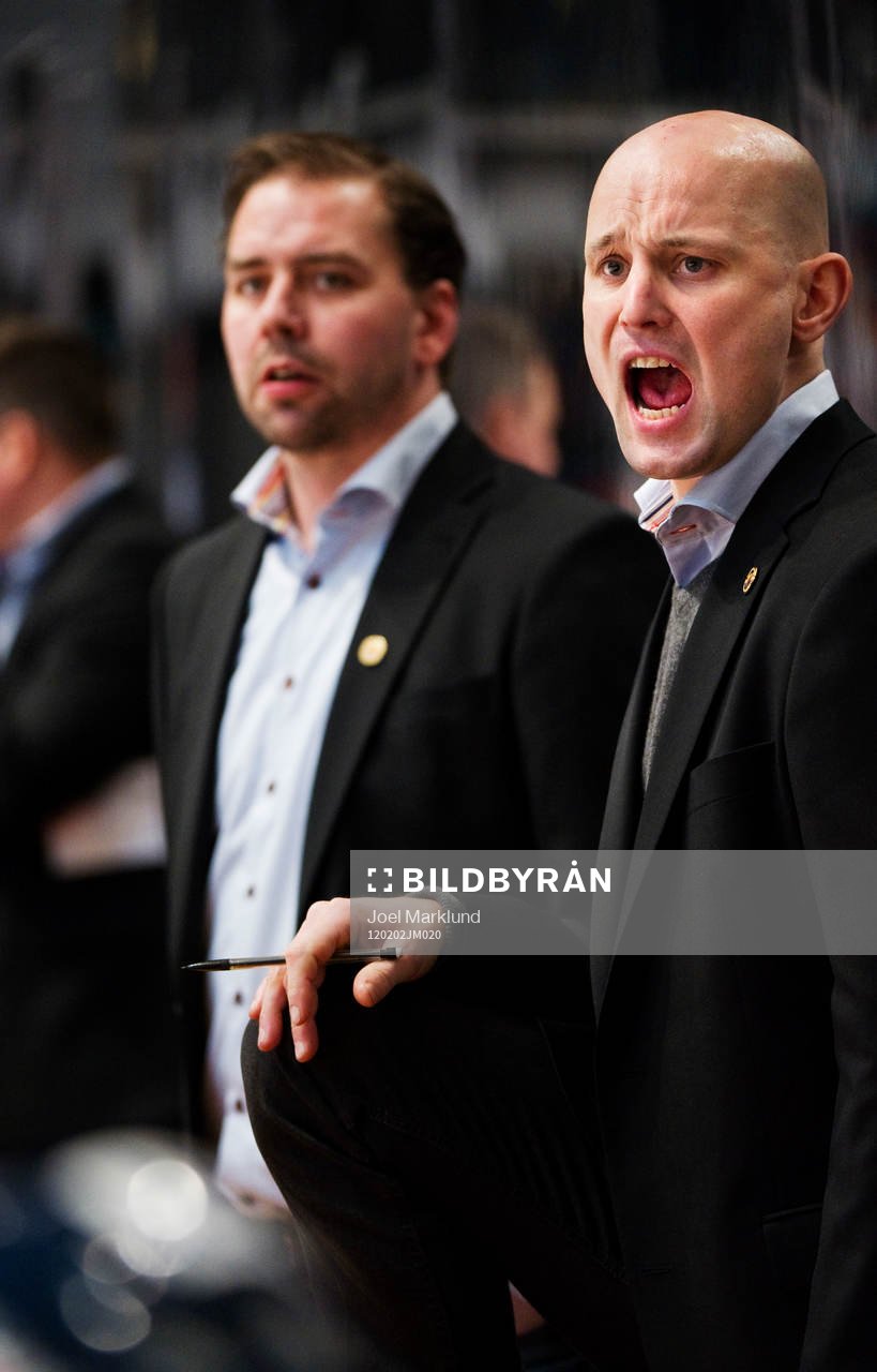 Nichlas Falk, assisterande tränare, och Tony Zabel,