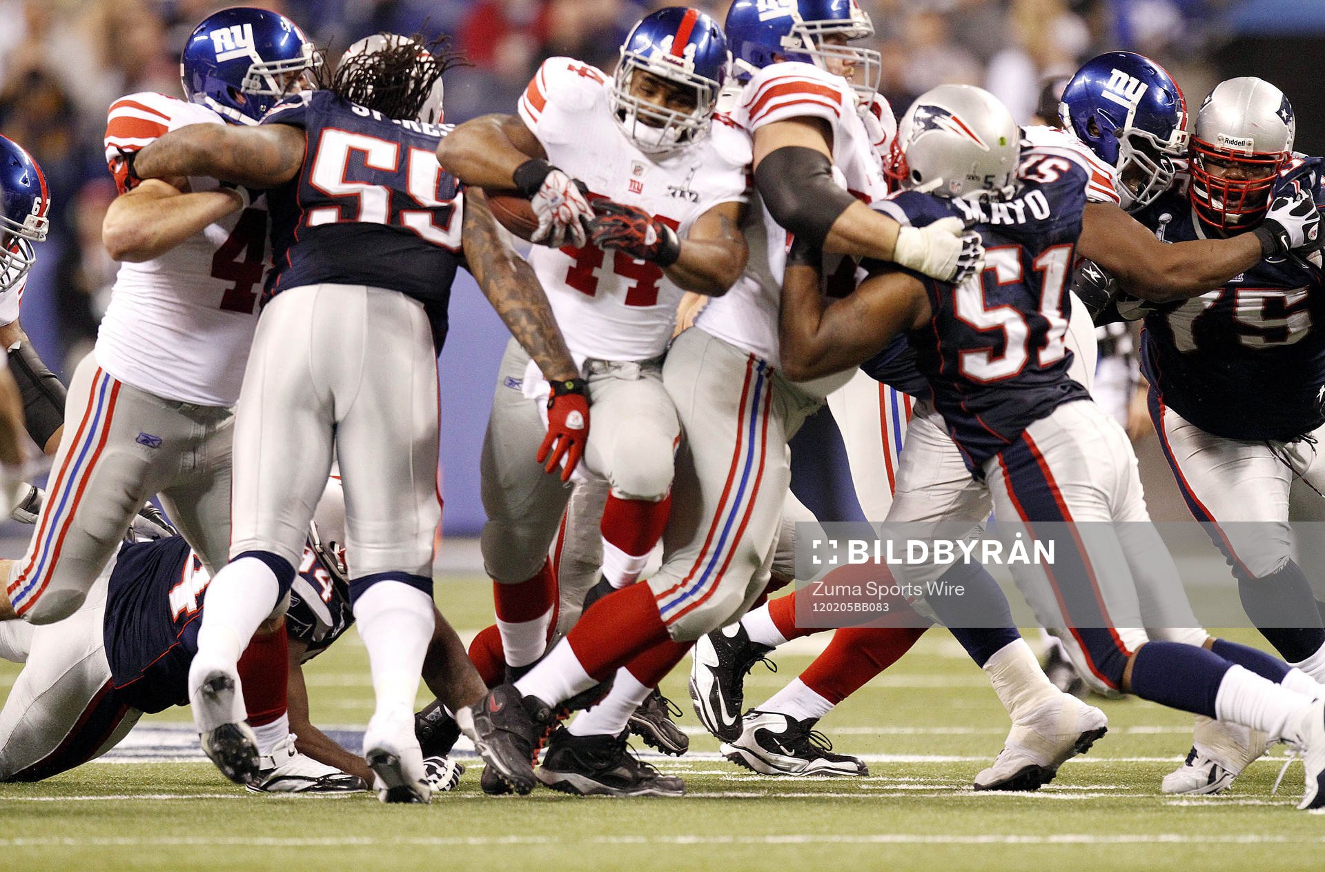 New York Giants - New England Patriots:  Ahmad Bradshaw