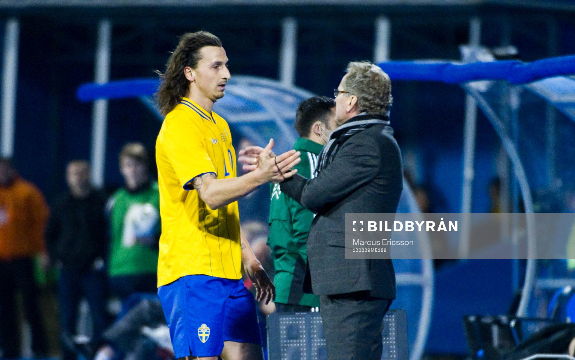Zlatan Ibrahimovic och Erik Hamrén, förbundskapten
