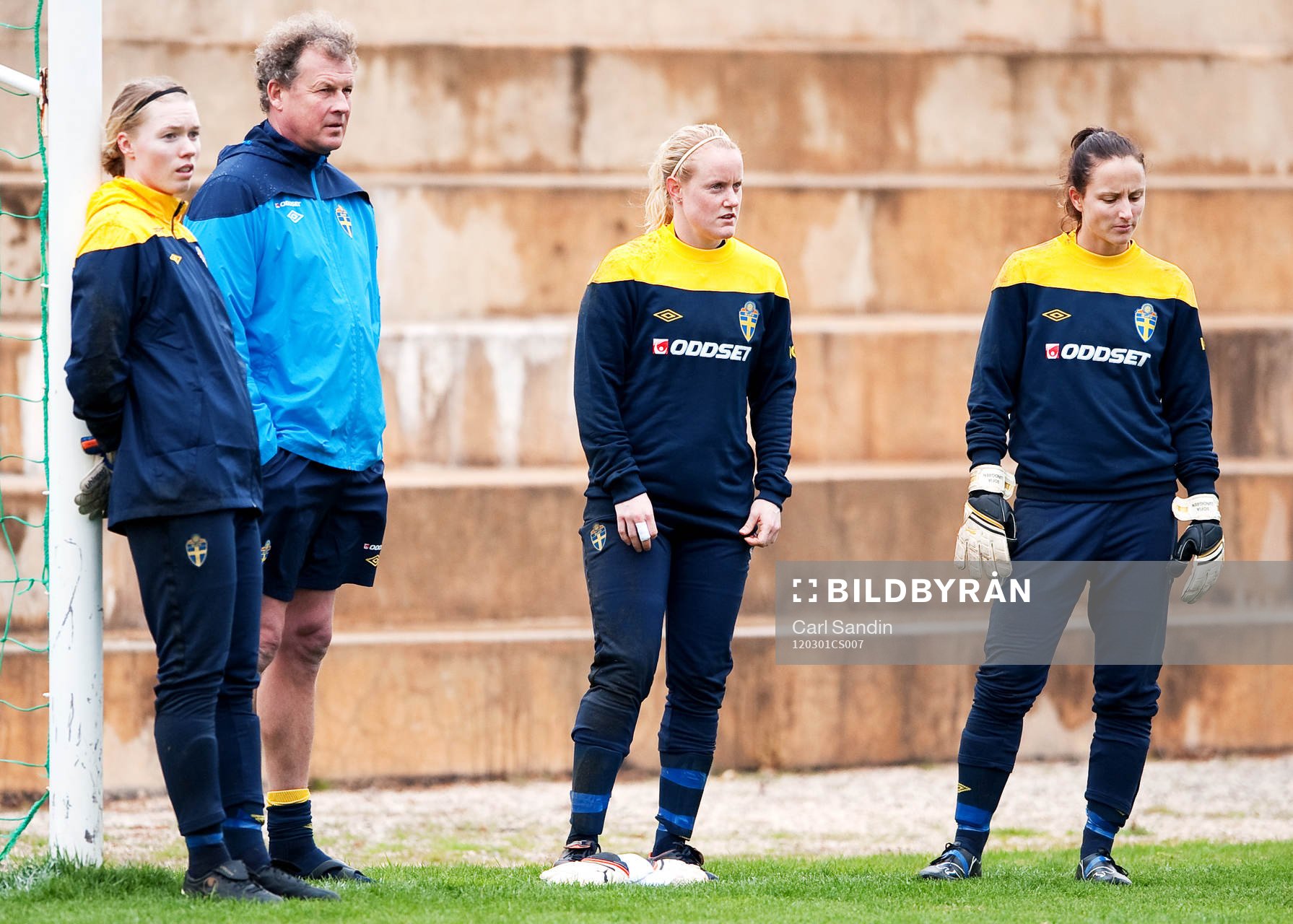 Hedvig Lindahl, målvakt, Mikael Olsson, målvaktstränare,