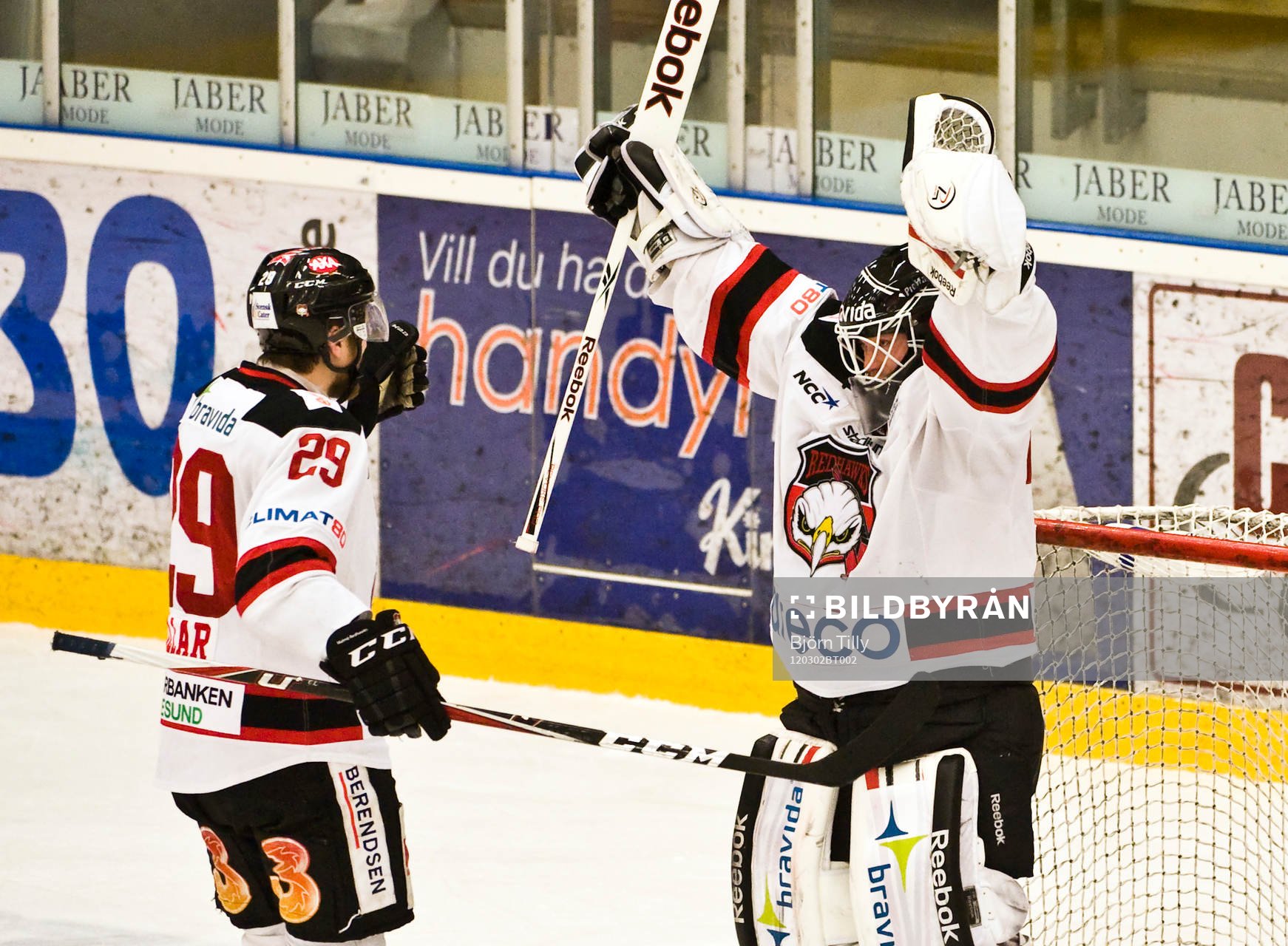 Tomas Kollar och Pontus Sjögren, målvakt, Malmö, jubel