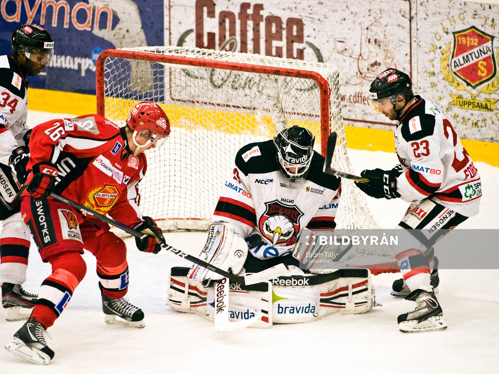 Stefan Gråhns,  Almtuna, Pontus Sjögren, målvakt och