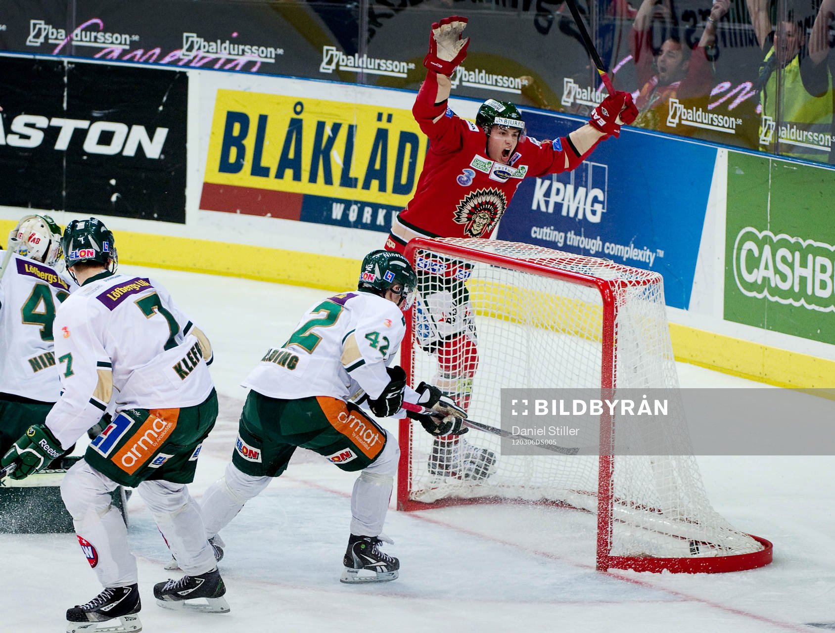 Johan Sundström, Frölunda, gör 1-0, jubel
