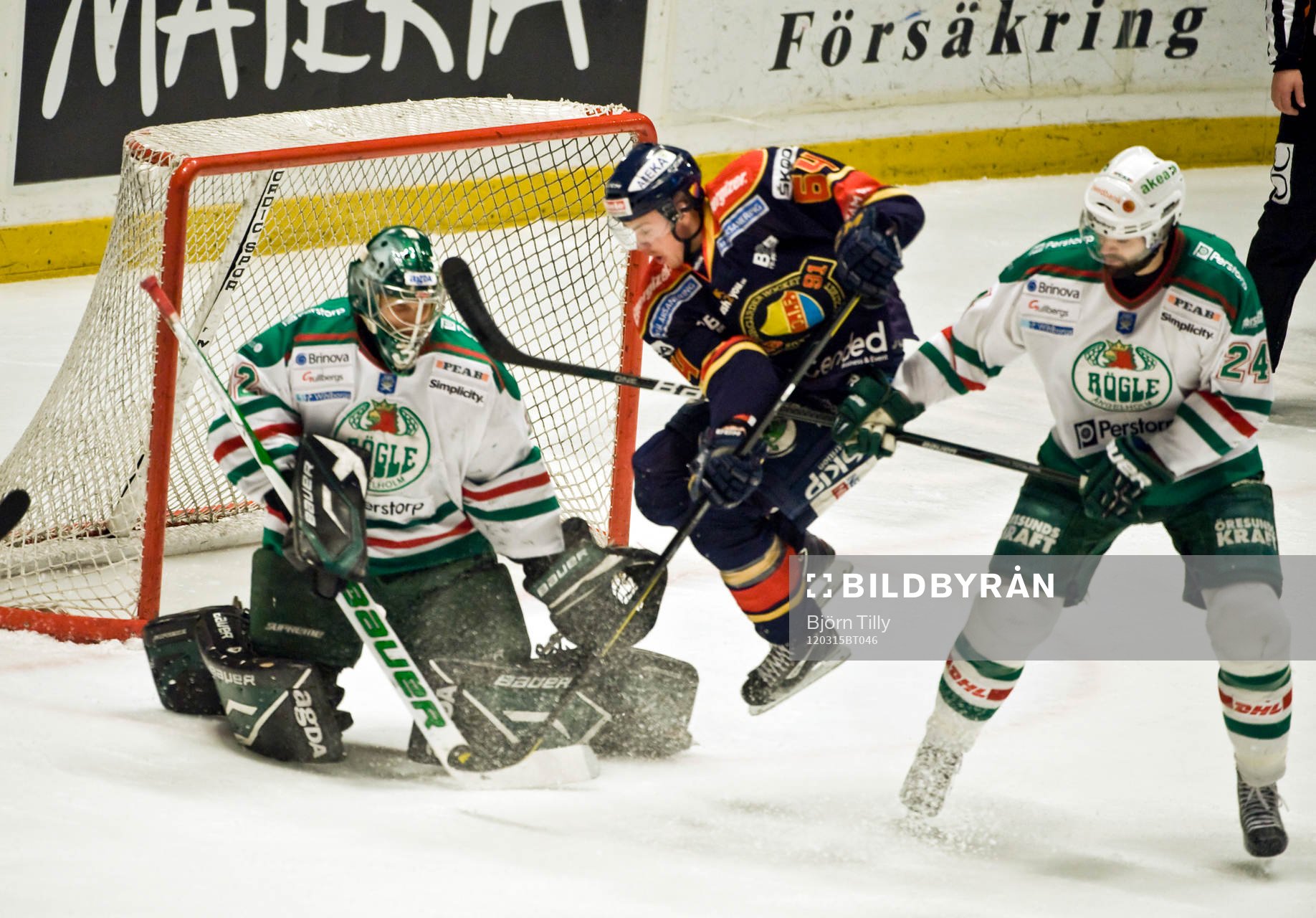Jonas Fransson, målvakt, Rögle, Daniel Brodin,