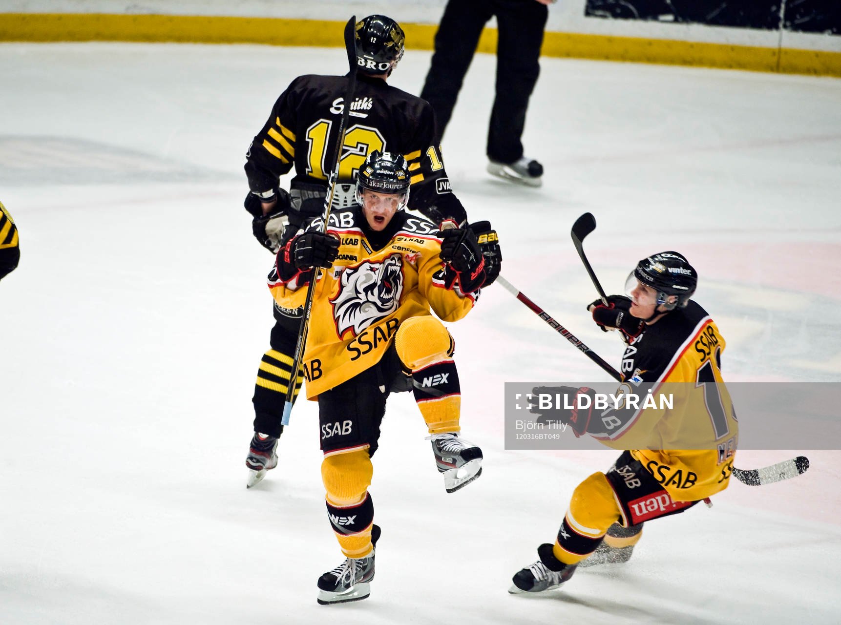 Joonas Vihko och Sebastian Meijer, Luleå, jubel