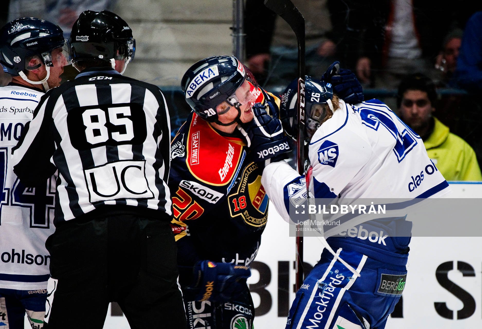 Christian Eklund, Djurgården, slåss med Patrik Norén,