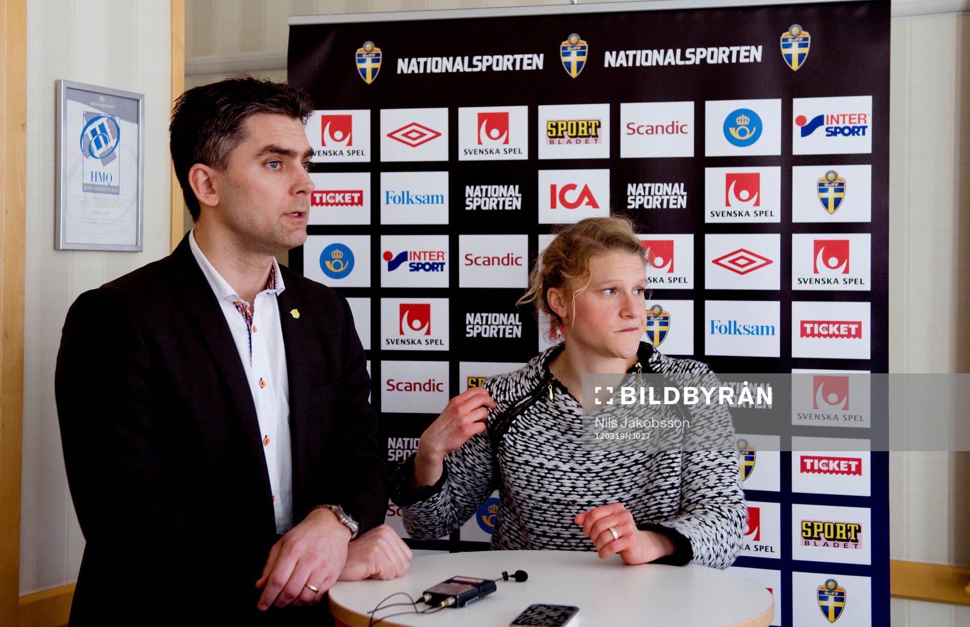 Fotboll, landslag, presskonferens med Svenska