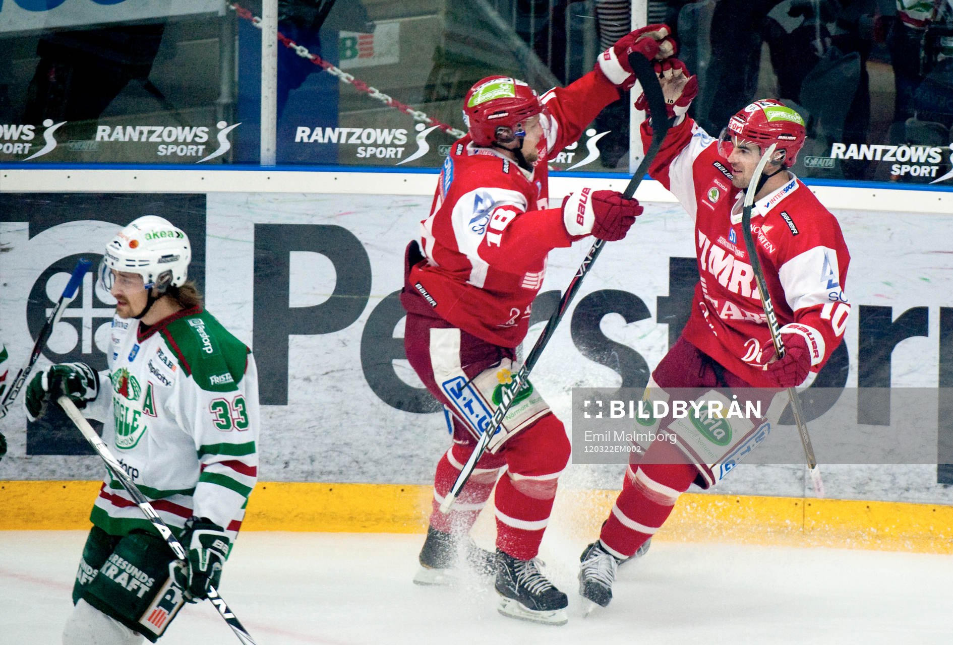 Damien Fleury, Timrå. 1-0. Jubel