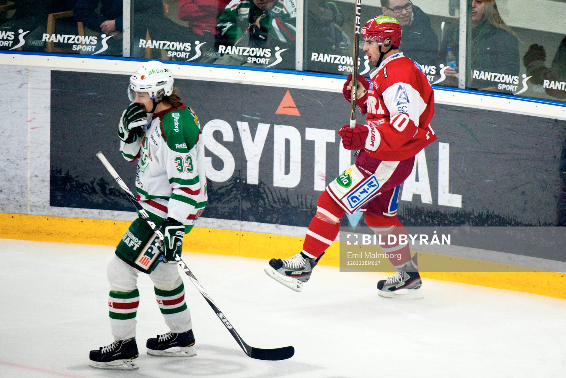 Damien Fleury, Timrå. 1-0. Jubel