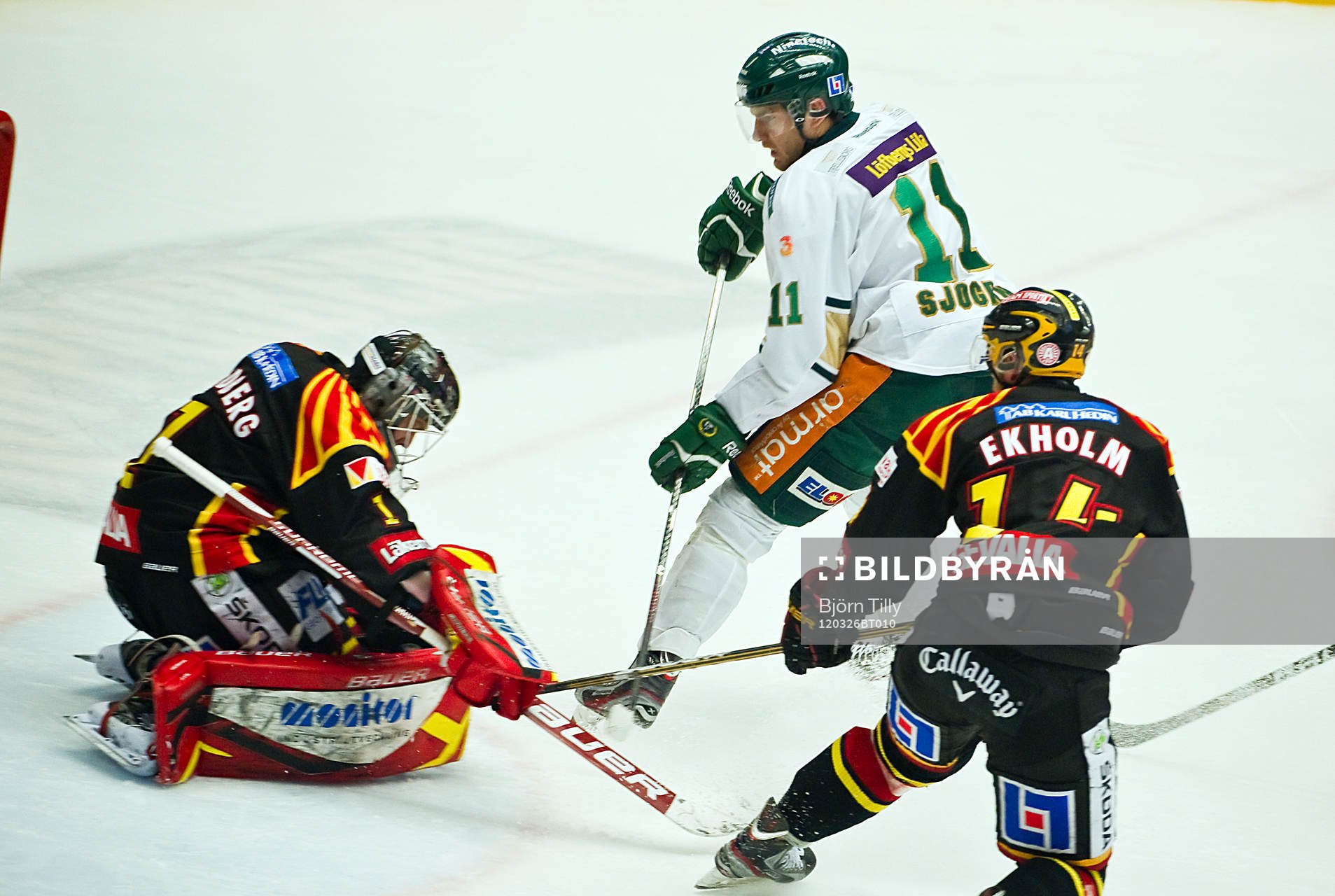 Niklas Svedberg, målvakt, Brynäs och Mattias Sjögren,