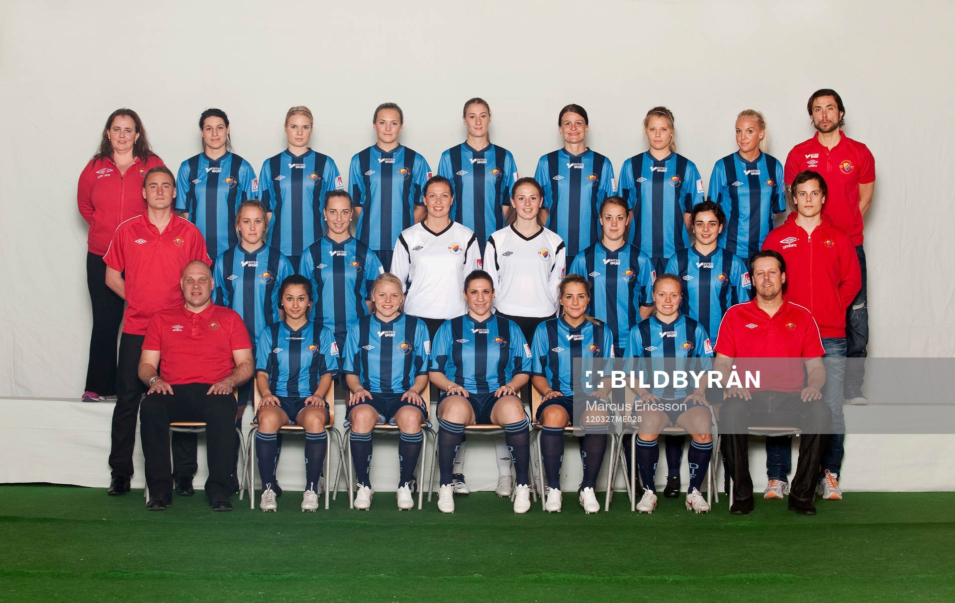 Bak fr.v. Maria Jensen, Klubbdirektör, Jessy Sharro,