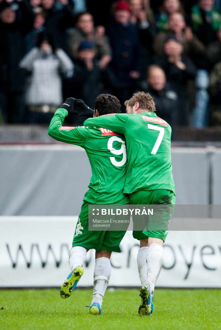 Christophe Lallet kramar om Sebastian Castro-Tello, Hammarby efter 2-0