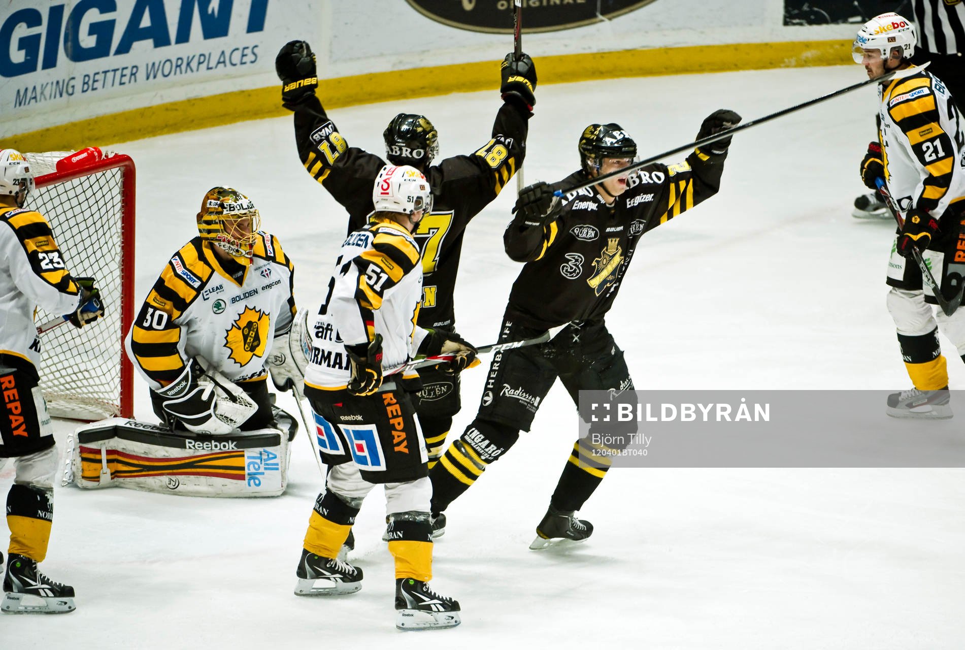Joacim Eriksson, målvakt, Skellefteå och Daniel Bång, AIK