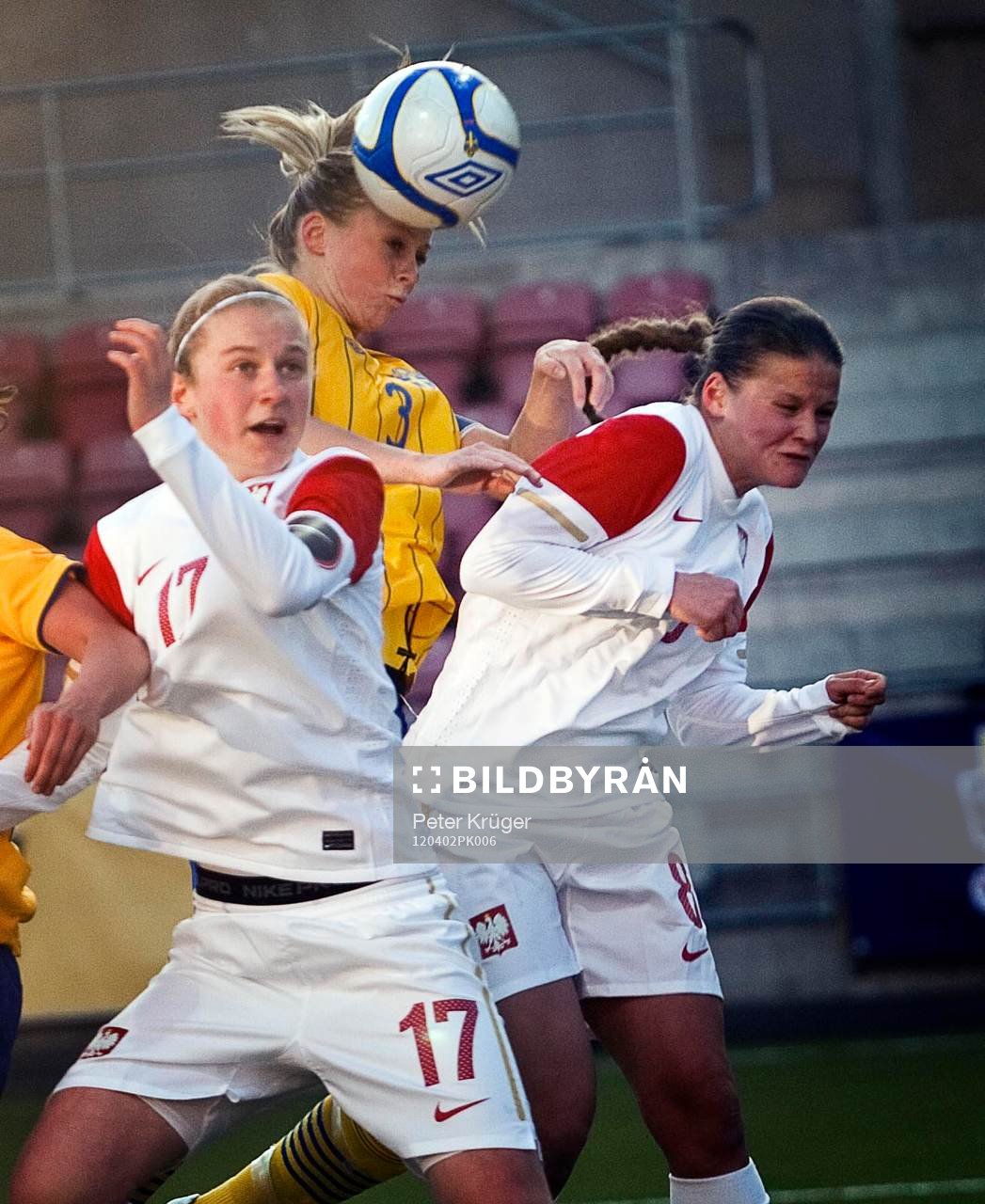 Amanda Ilestedt, Sverige, Agata Gusciora (17) och Patrycja