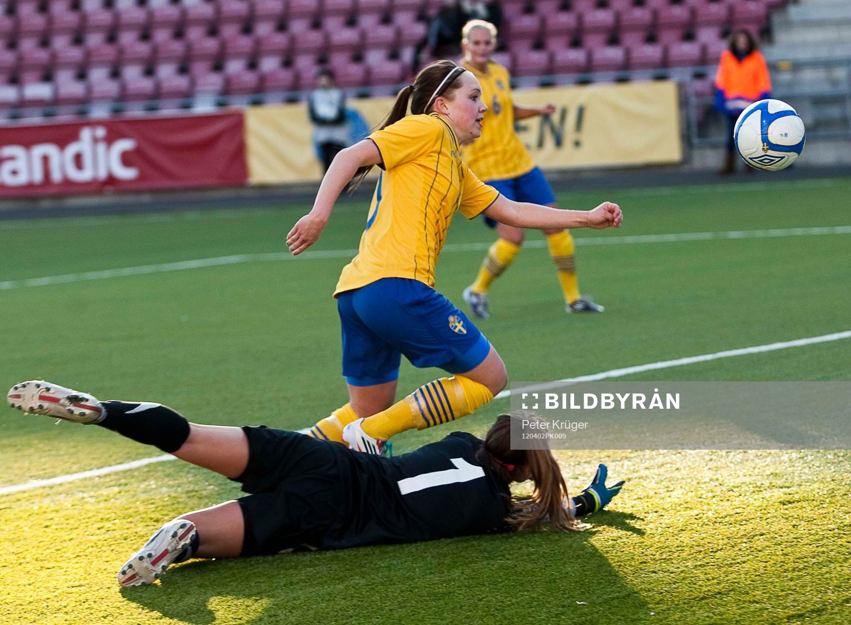 Elin Rubensson, Sverige, gör 1-1