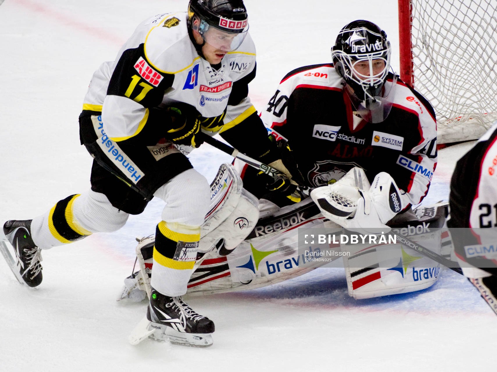 Jonte Berg, Västerås  och Pontus Sjögren, målvakt Malmö