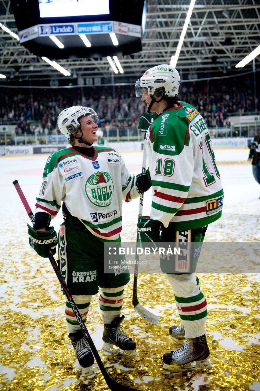 Stort jubel när Rögle spelat sista matchen och är klara