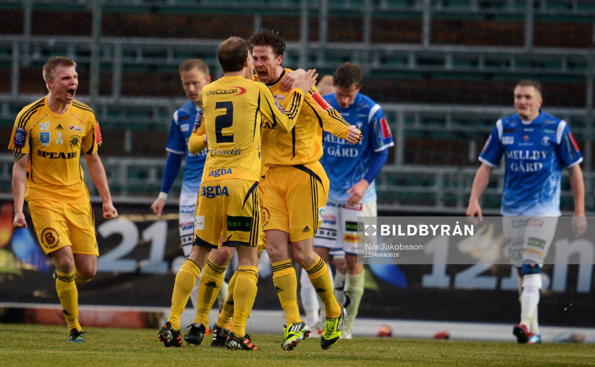  Robin Nilsson, Mikael Dahlgren, Björn Westerblad, Ängelholm, jubel.