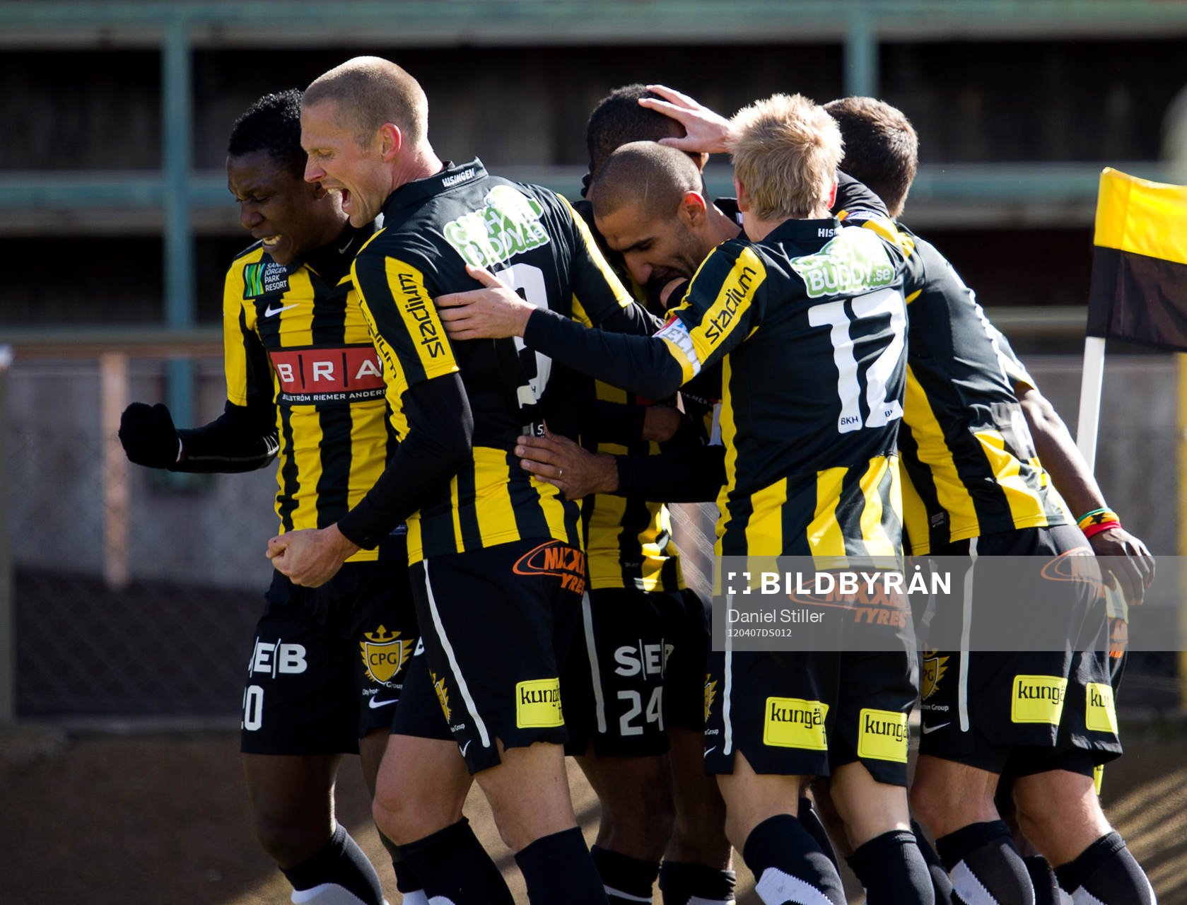 René Makondele, Häcken, gör 3-0, jubel