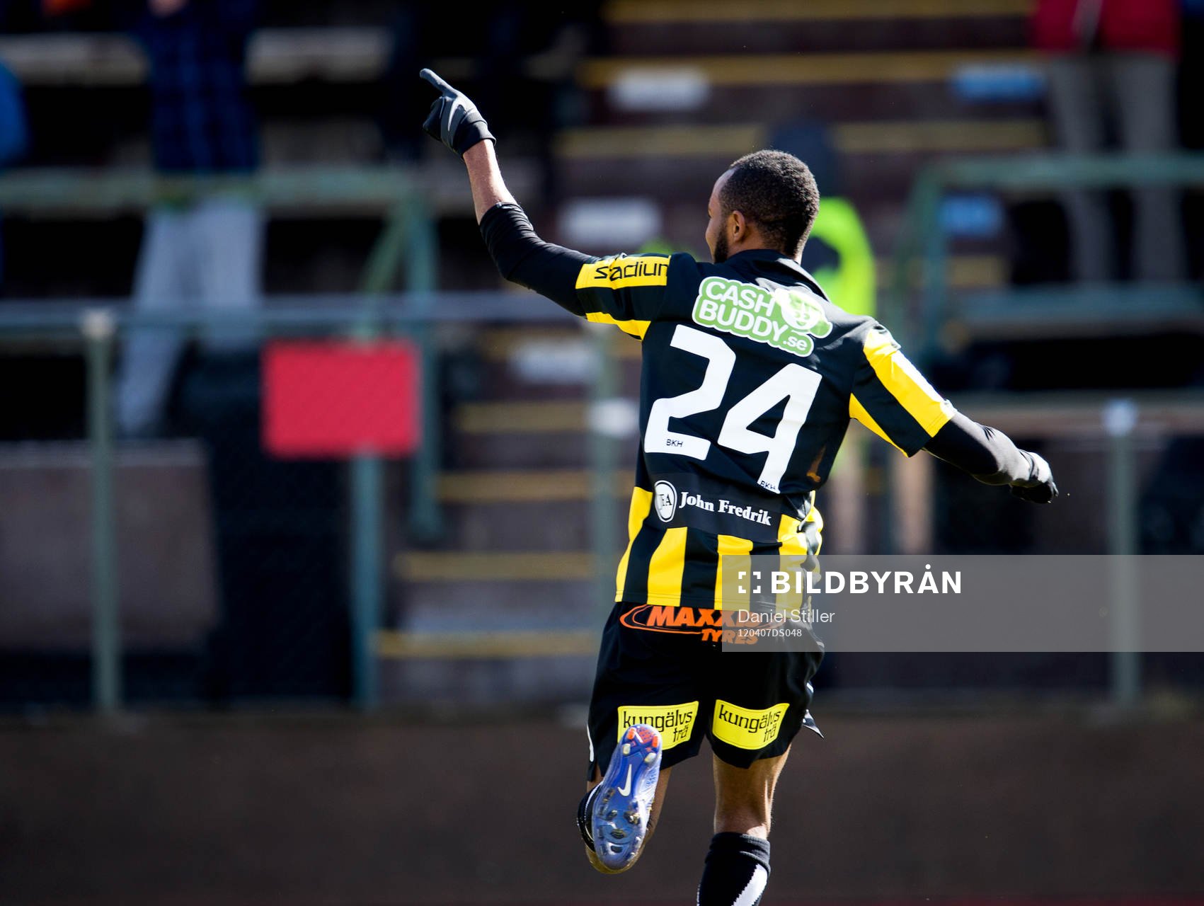 René Makondele, Häcken, gör 3-0, jubel