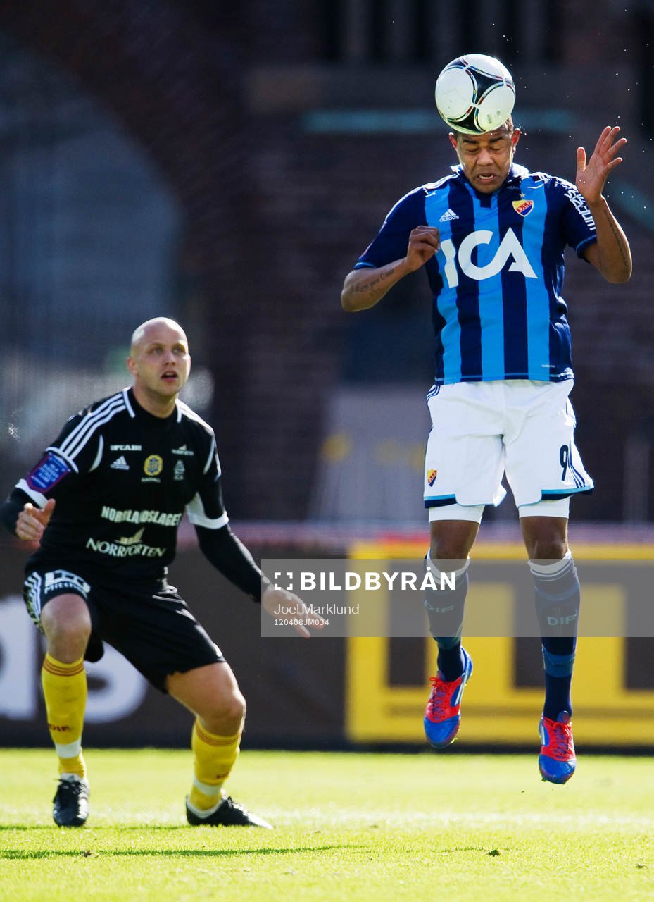 Ricardo Santos, Djurgården, nickar bollen
