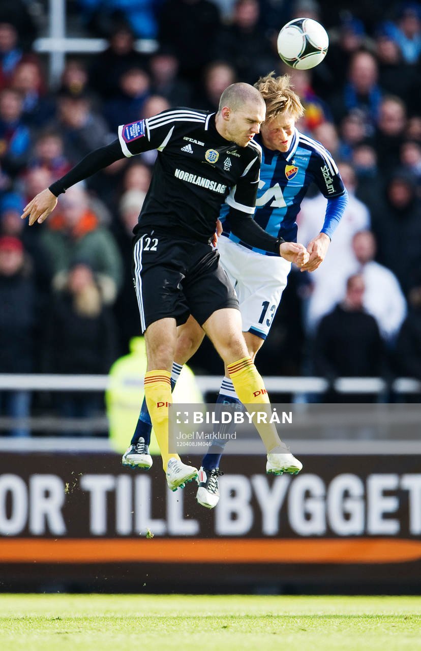 Marcus Danielson, Sundsvall, i en nickduell med Emil