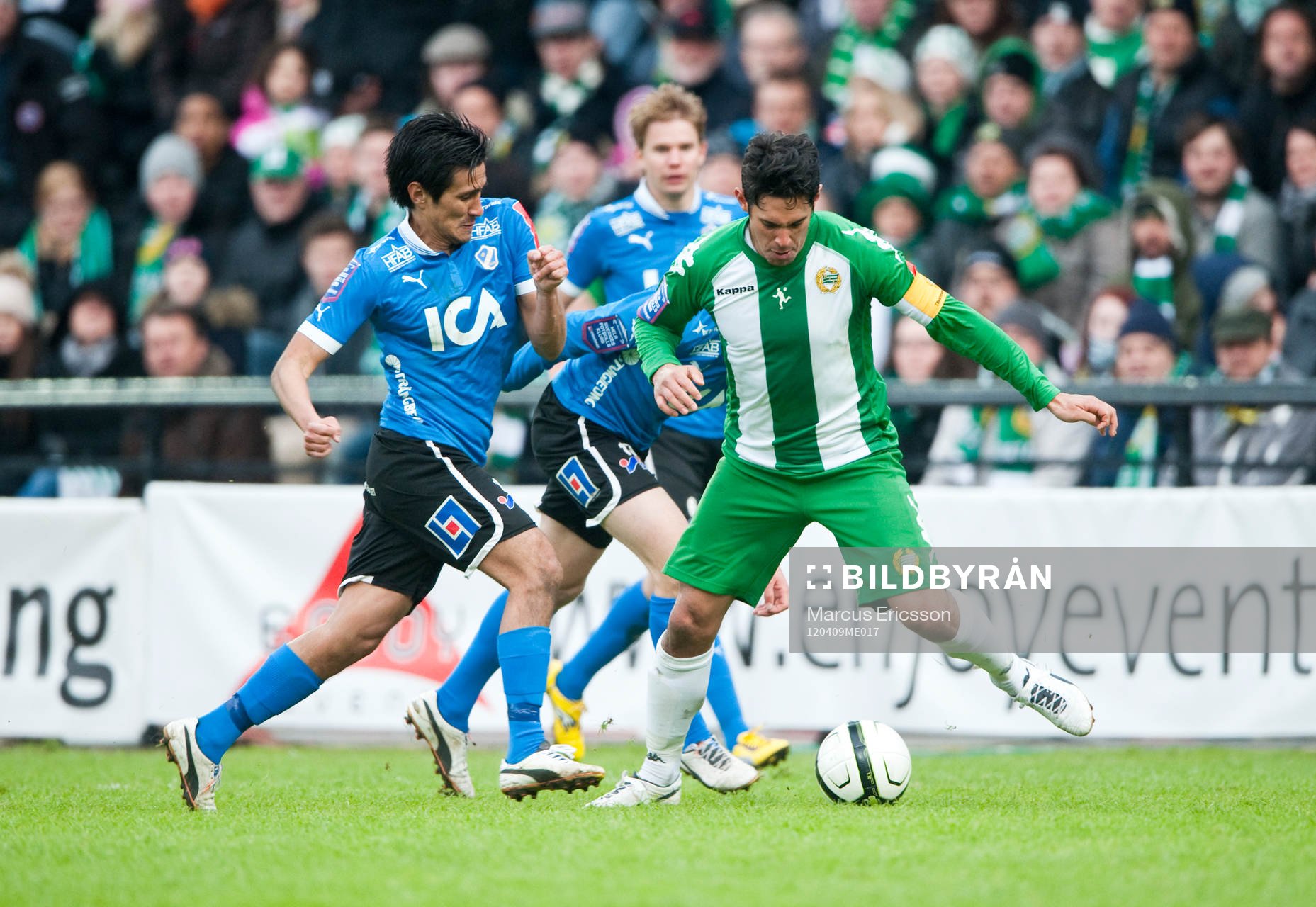 Sebastian Bojassen, Hammarby med bollen och Antonio Rojas,