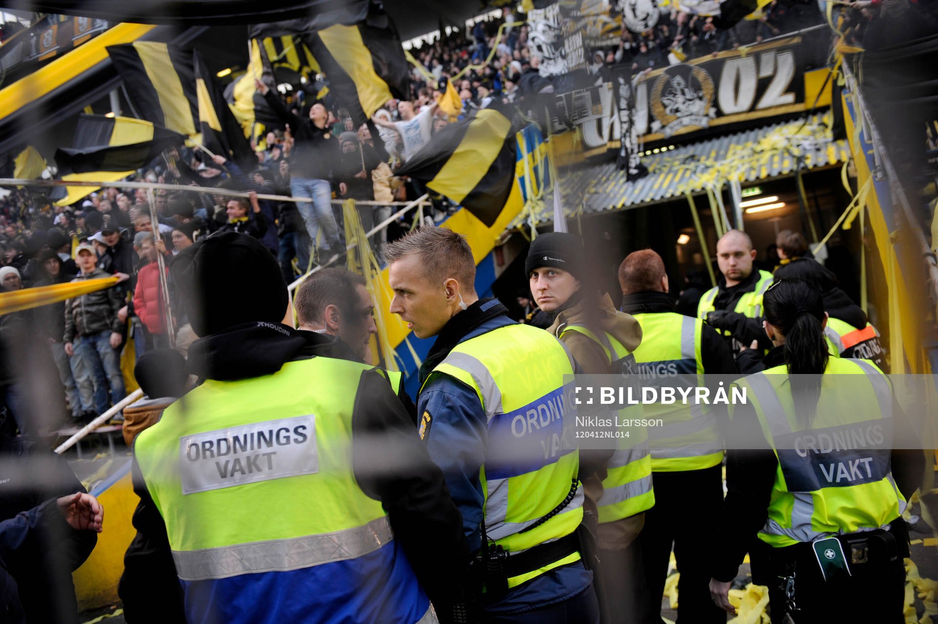 Struligt på norra stå som vanligt när AIK spelar. Denna