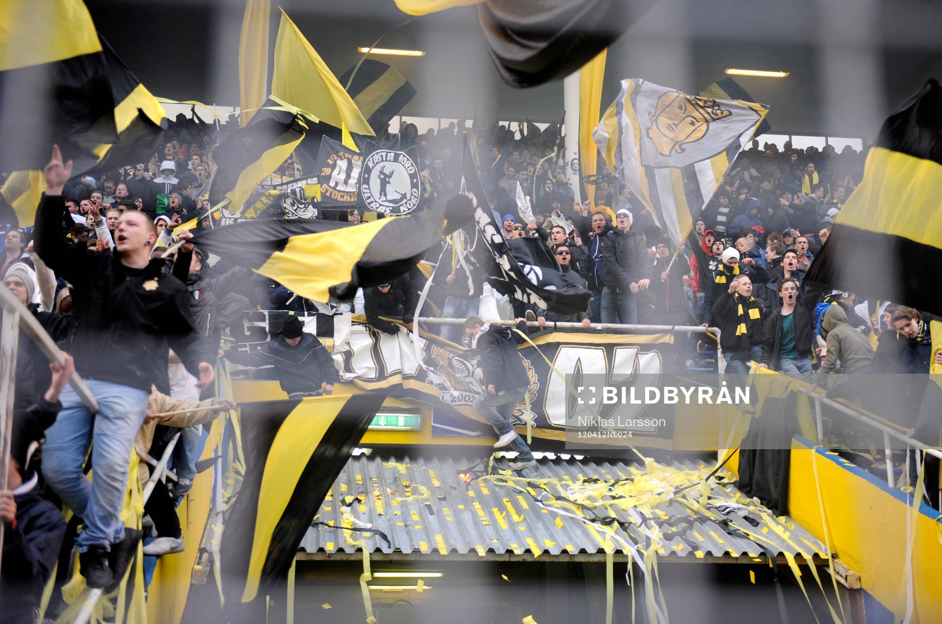 Struligt på norra stå som vanligt när AIK spelar. Denna