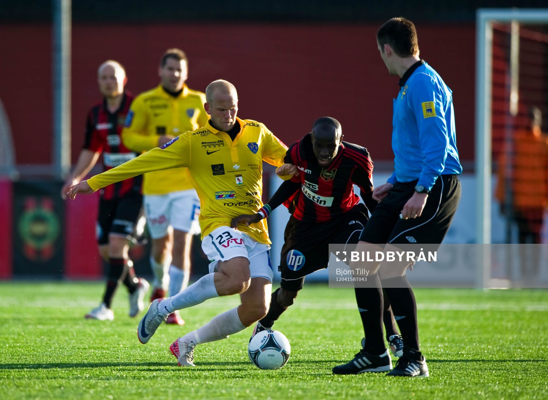 Robin Ganemyr, Falkenberg och Aziz Corr Nyang,