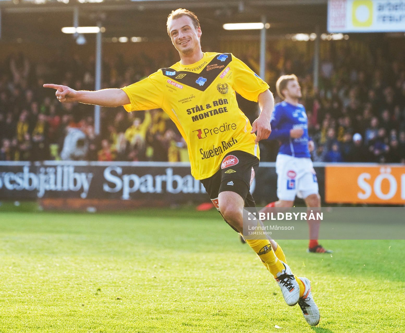  1-0 Pär Ericsson, Mjällby, jubel.
