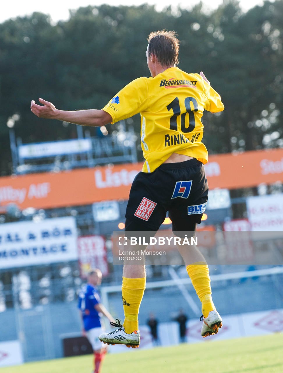  1-0 Pär Ericsson, Mjällby, jubel.