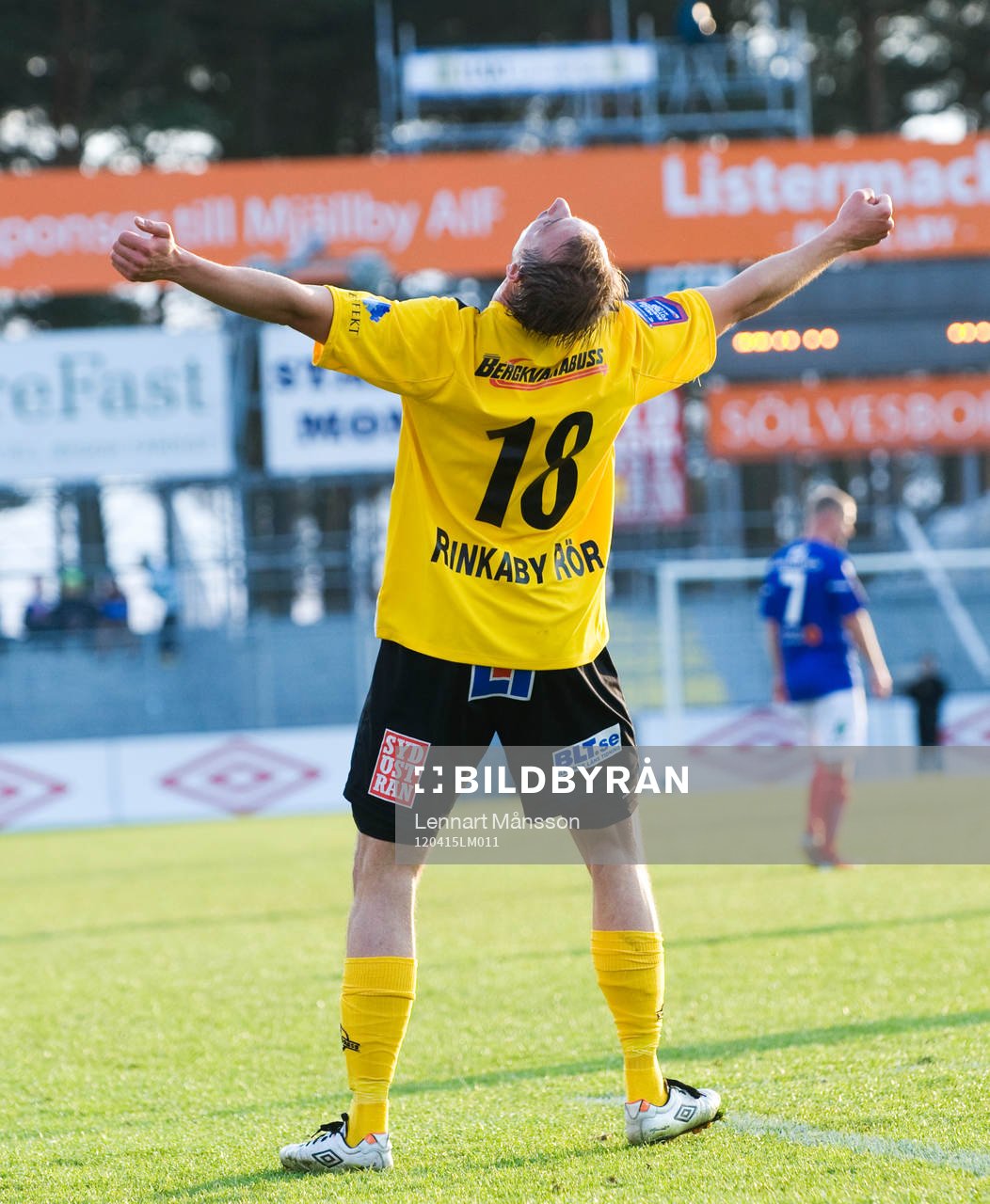  1-0 Pär Ericsson, Mjällby, jubel.