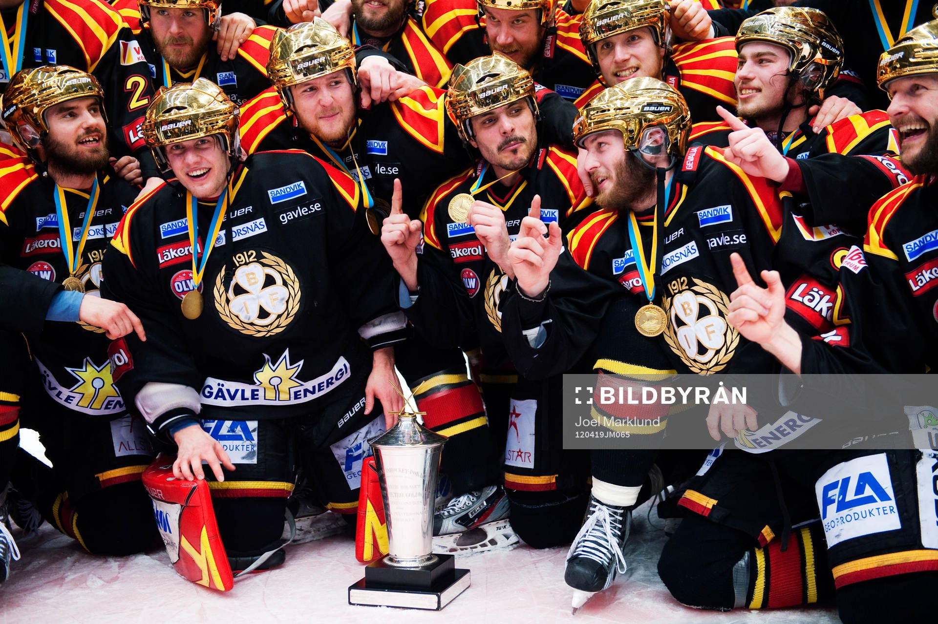 Brynäs vann SM-guld 2012. Svenska Mästare, guld, jubel,