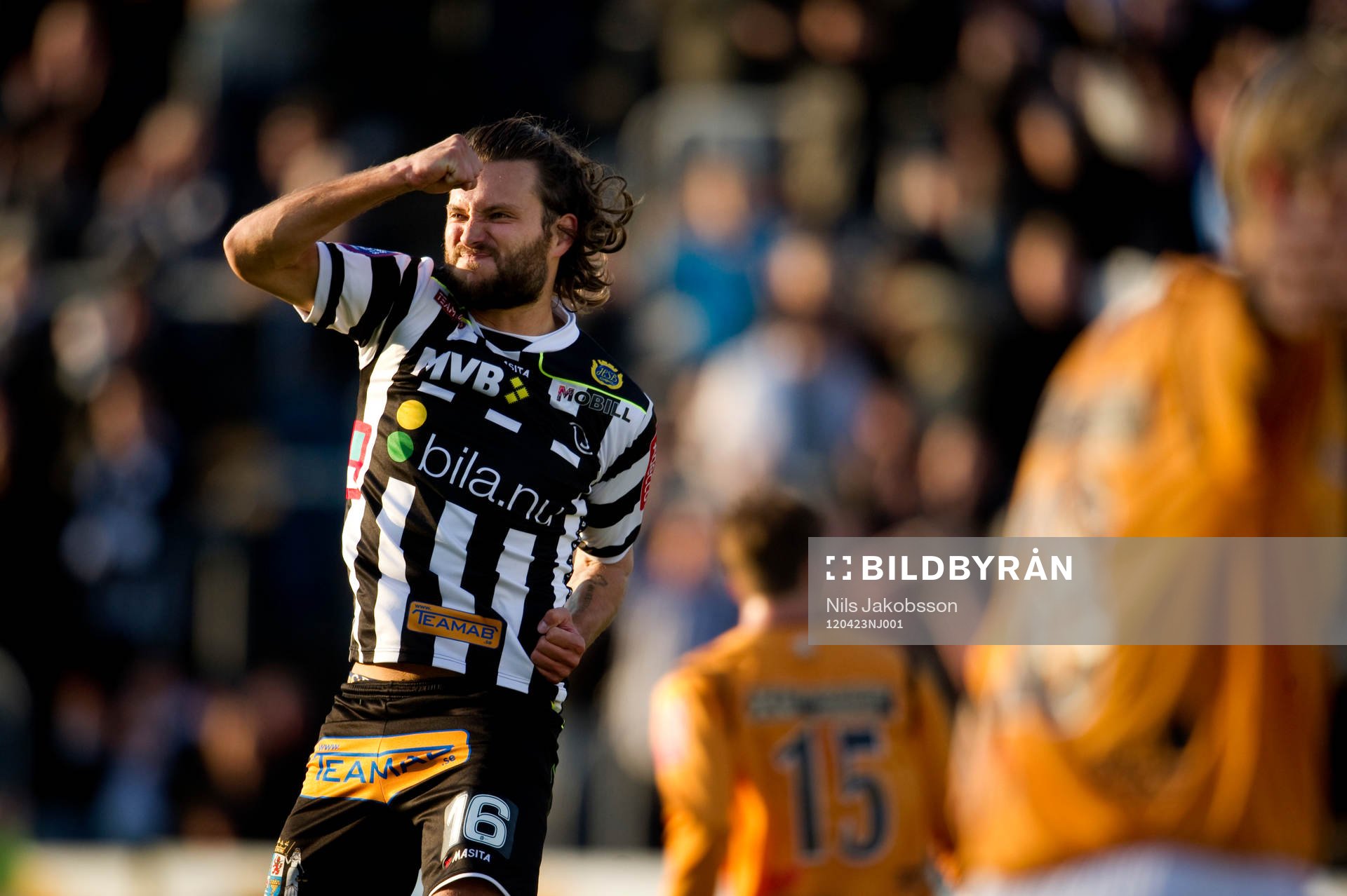  Patrik Åström, Landskrona jubel efter 1-0.