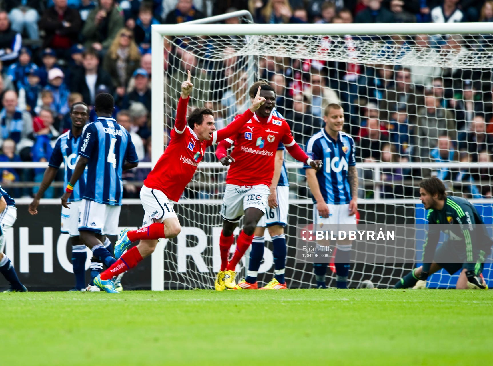  Daniel Freire Mendes, Kalmar, jubel efter kvittering 1-1.