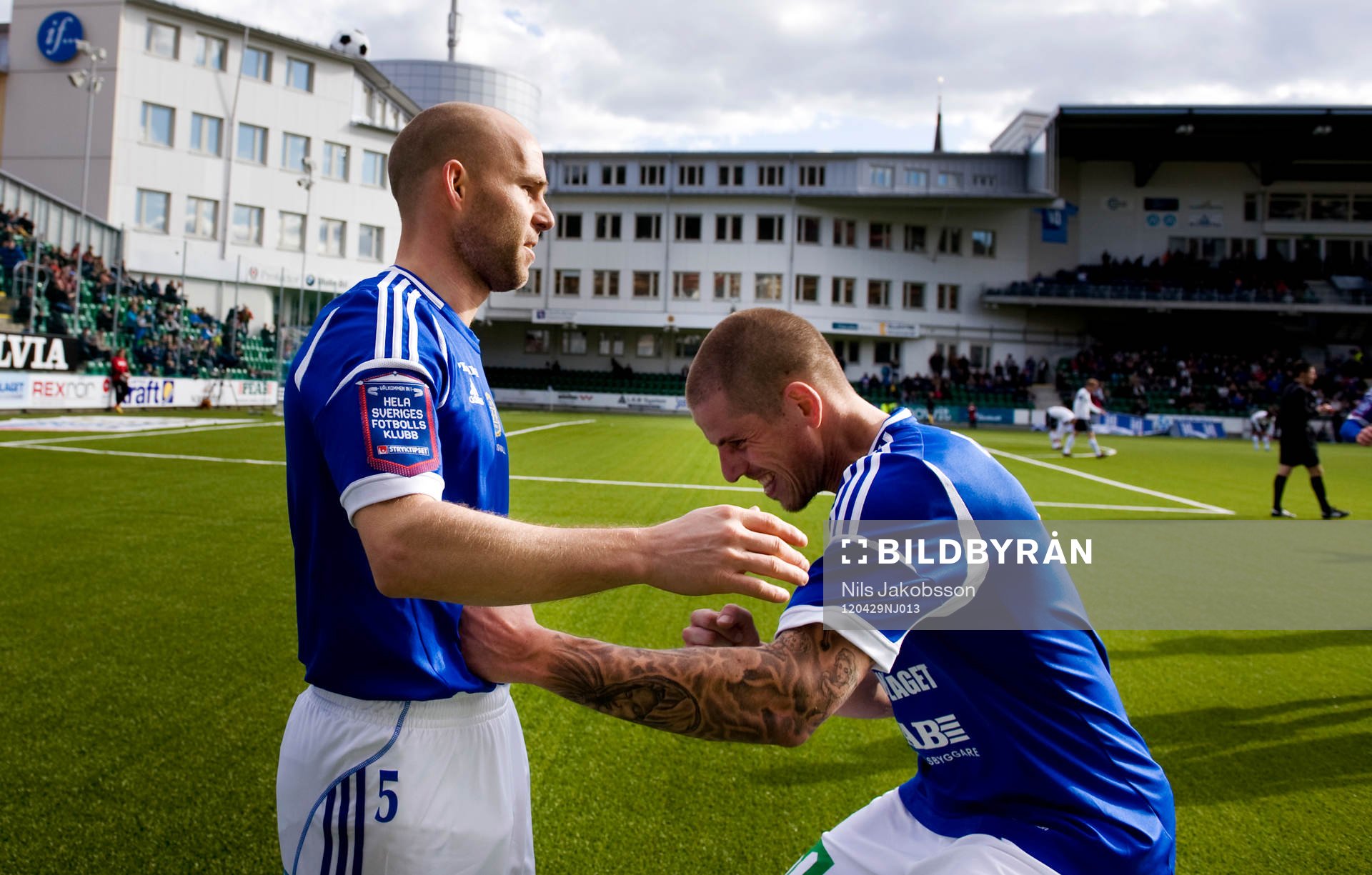  Roger Risholt, Christian Brink, GIF Sundsvall jubel efter 3-1.