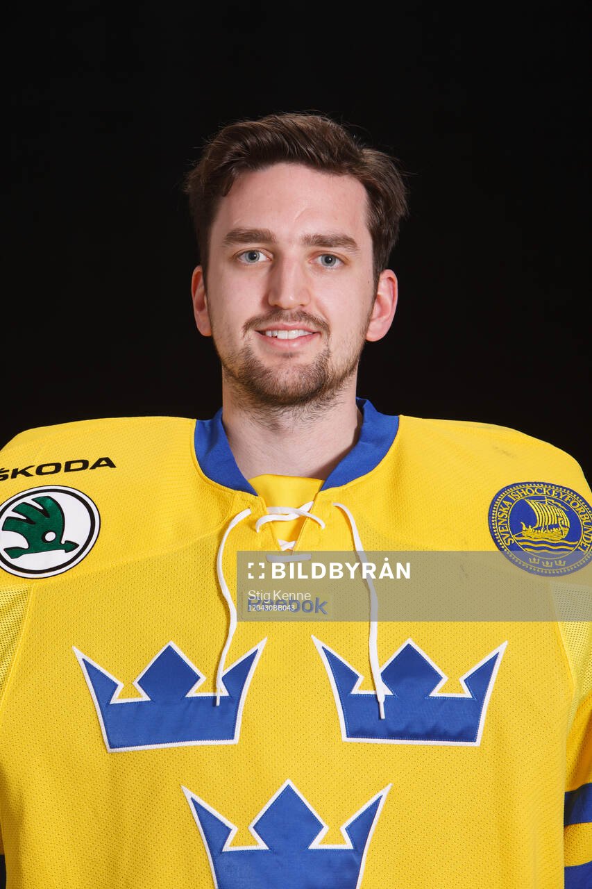 Goaltender Jhonas Enrothof Sweden poses for a portrait
